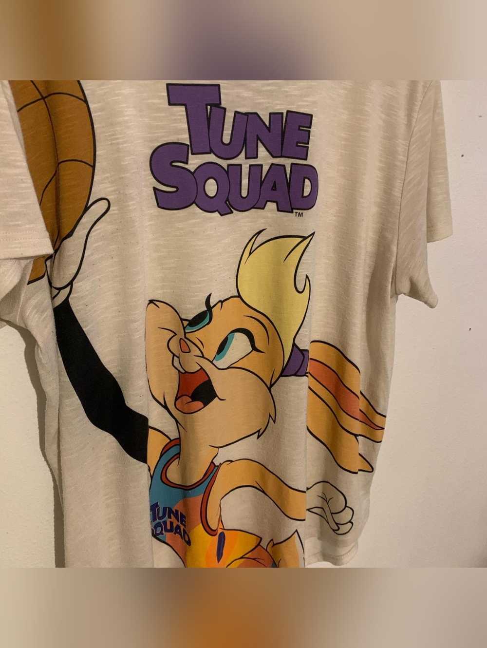Tune Squad Lola Bunny Graphic Junior Plus Size Tee - Cream Color In Size 3X (21)